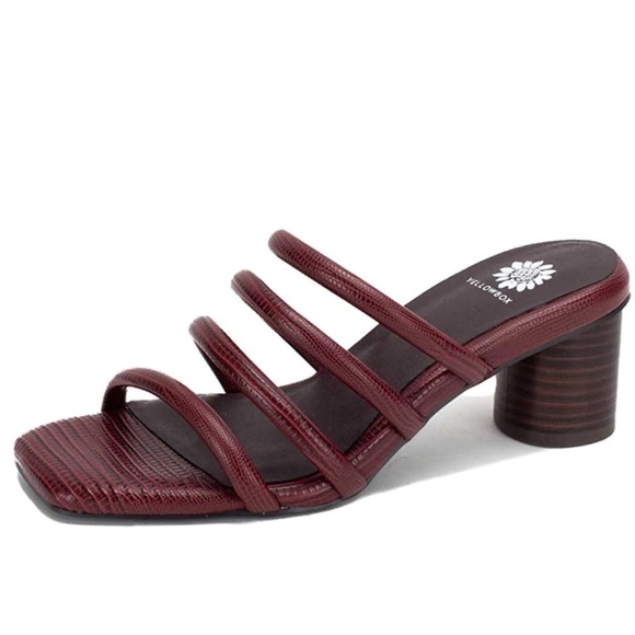 Yellow Box Womens Caspia-Merlot Red Heeled Strappy Sandals Choose Size - Picture 1 of 10